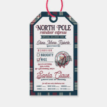 Reindeer Express Santa Claus Plaid Christmas