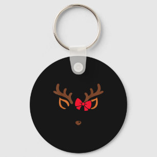 Reindeer Face Gles Christmas Costume Xmas Pajama G Key Ring