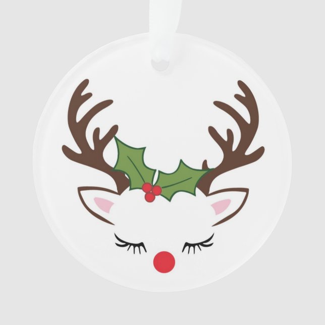 Reindeer face ornament (Front)