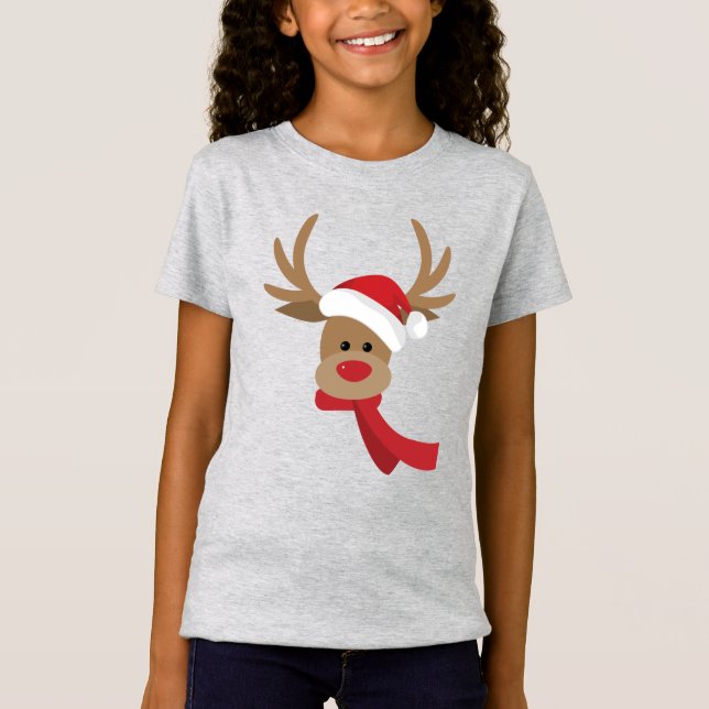 Reindeer Face T-Shirt (Front)