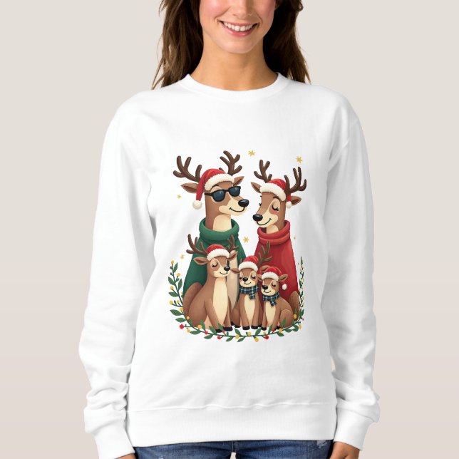 Reindeer Family Christmas Shirt (Front)