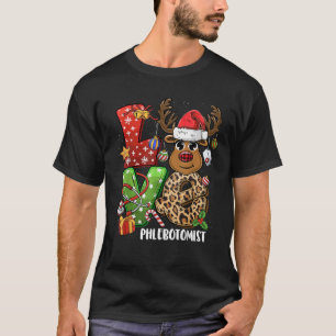 Reindeer Family Christmass LOVE Phlebotomist Xmas  T-Shirt