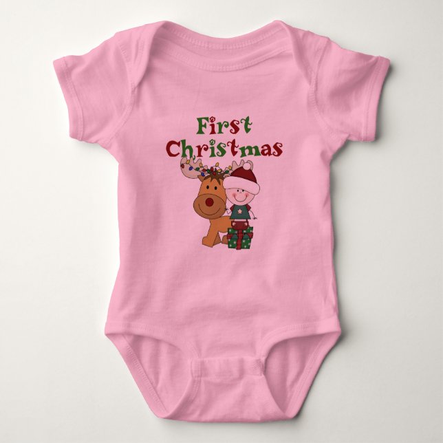 Reindeer First Christmas T-shirts and Gifts (Front)