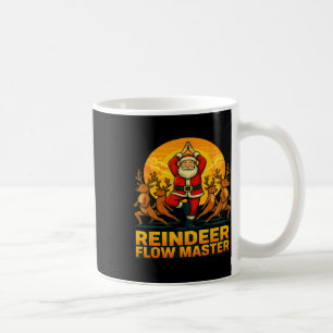 Reindeer Flow Master Yoga Santa Christmas Holiday Coffee Mug
