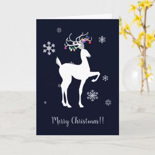 Reindeer Folded Christmas Card