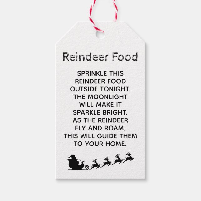 Reindeer Food Gift Tags (Front)