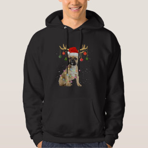Reindeer French Bulldog Dog Santa Hat Christmas Li Hoodie