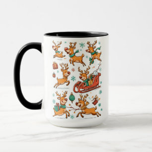 Reindeer Games – Christmas Cartoon Mug