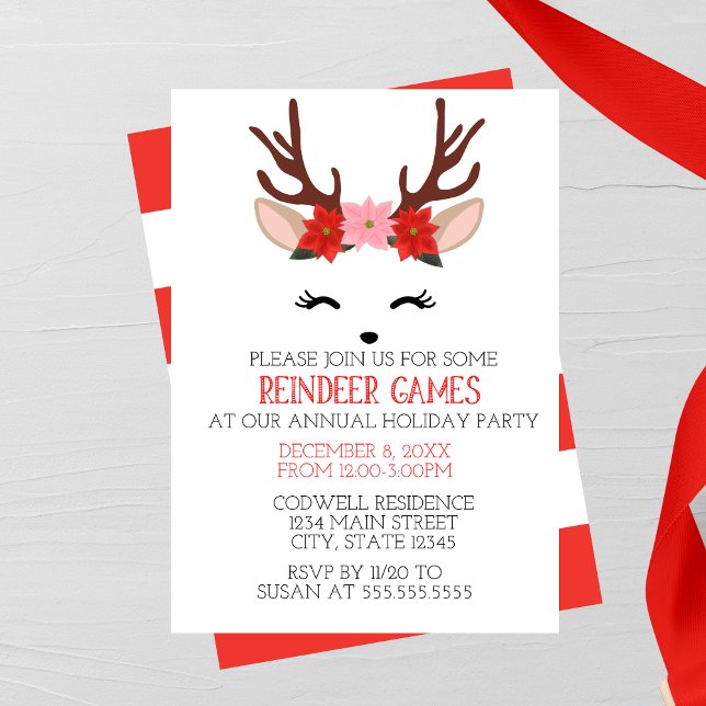 Reindeer Games Holiday Party Invitation (Creator Uploaded)