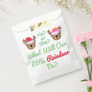 Reindeer Gender Reveal Favour Bags