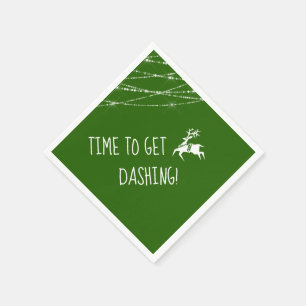 Reindeer Get Dashing Black Friday   Choose Colour Napkin