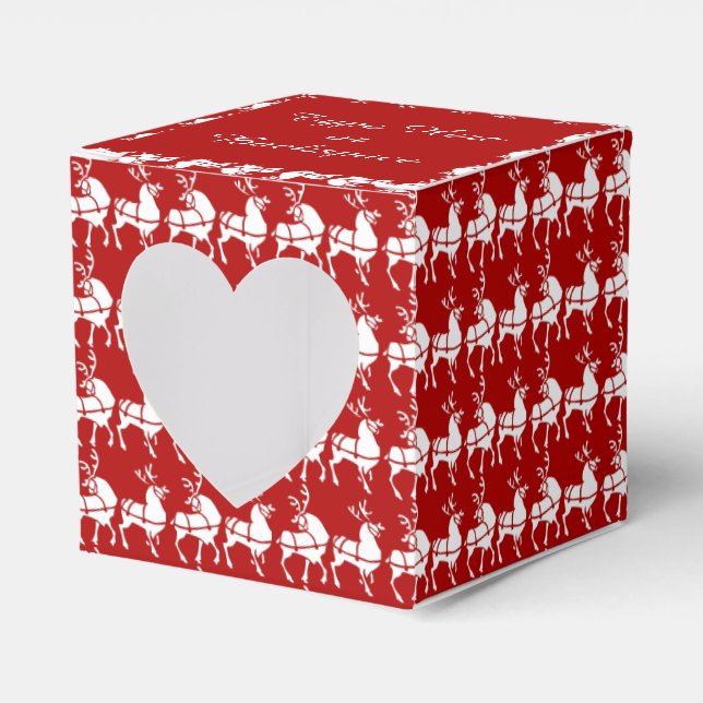 Reindeer Gift Box Personalise Christmas Gift Boxes (Front Side)
