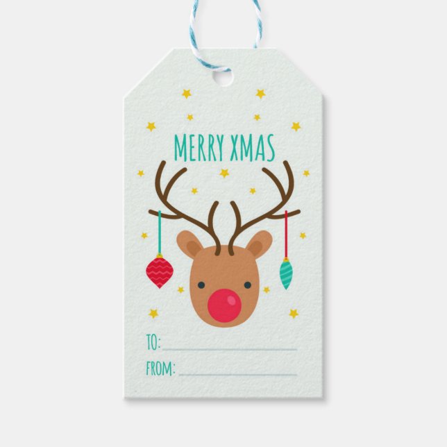 Reindeer Gift Tags (Front)