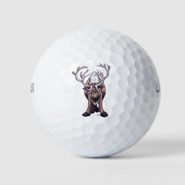 Reindeer Gifts & Accessories Golf Balls (Front)
