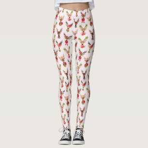 Reindeer Glam Christmas  Leggings
