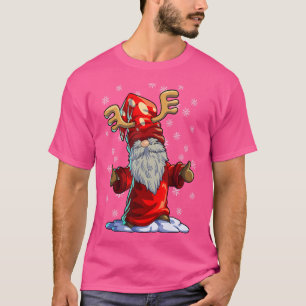 Reindeer Gnome Men Women Buffalo Plaid Red Christ T-Shirt