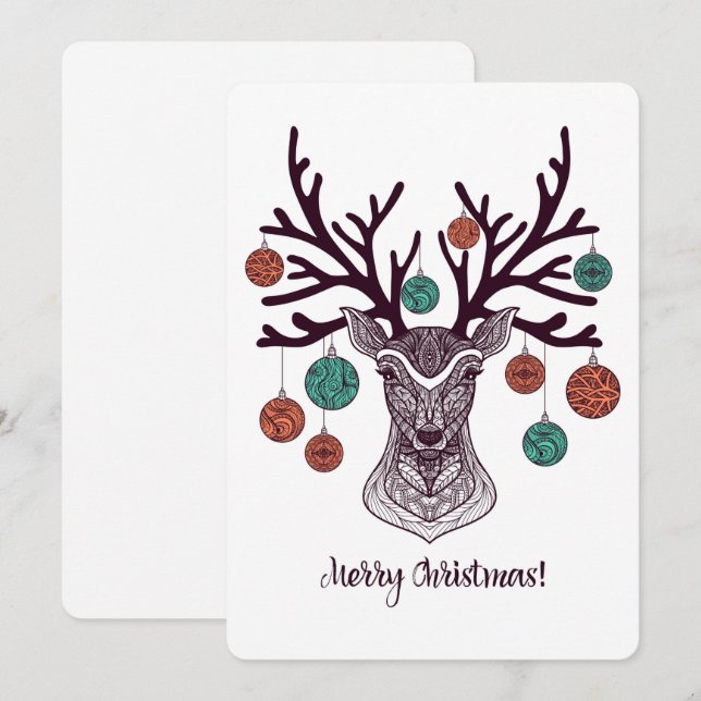 Reindeer Holiday Card (Front/Back)