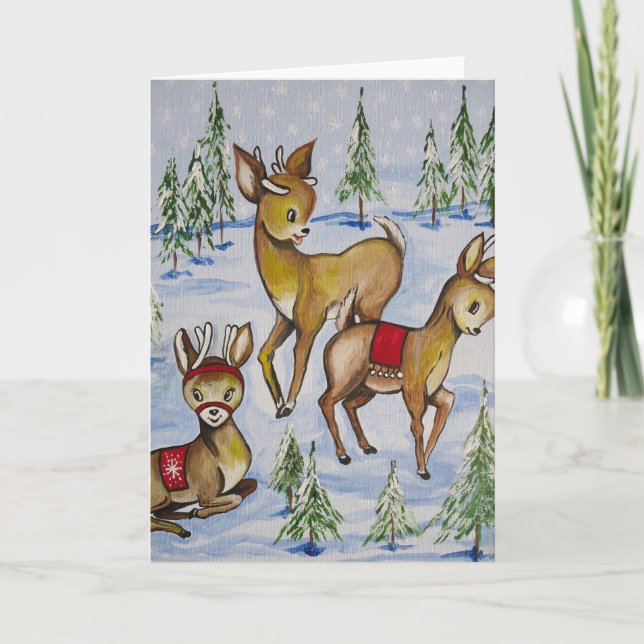 Reindeer Holiday Card (Front)