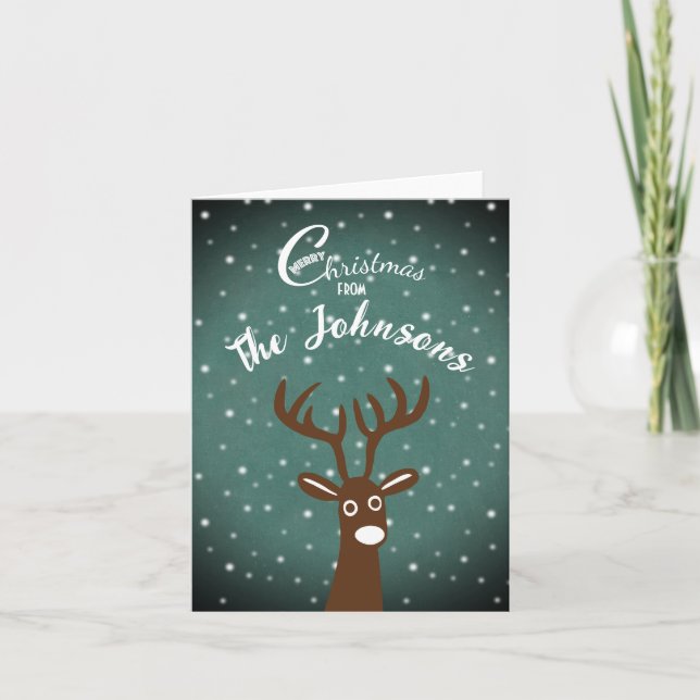 Reindeer Holiday Card (Front)