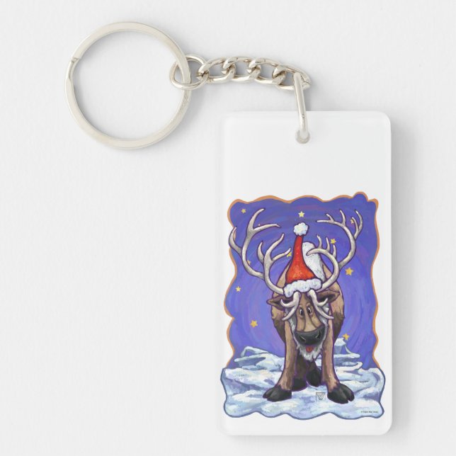 Reindeer Holiday Key Ring (Front)