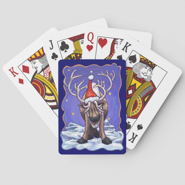 Reindeer Holiday Playing Cards (Back)