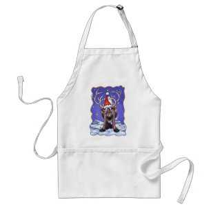 Reindeer Holiday Standard Apron