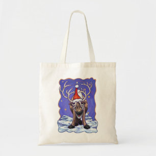 Reindeer Holiday Tote Bag
