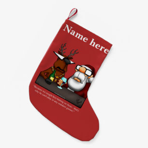 Reindeer Humour Funny X-mas Stocking