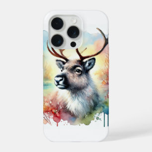Reindeer in a Colorful Wilderness 120724AREF123 -  iPhone 15 Pro Case