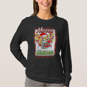 Reindeer In Mask Matching Family Pajama Merry Chri T-Shirt