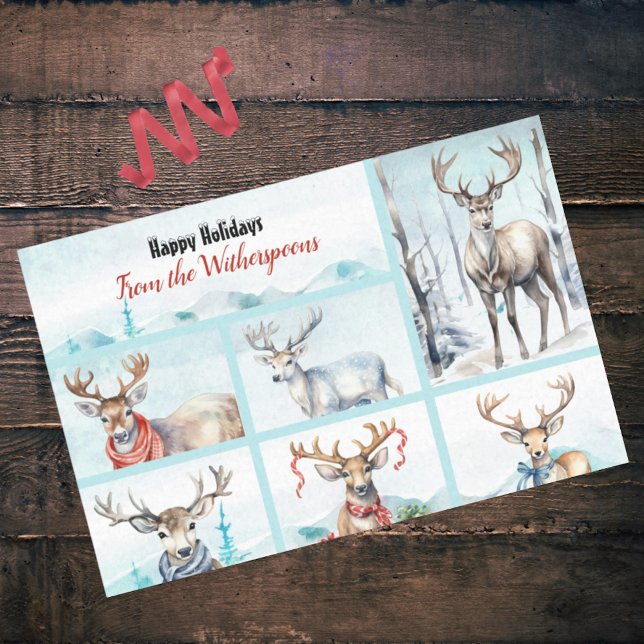 Reindeer in Scarves Personalised Christmas Winter Tissue Paper (Creator Uploaded)