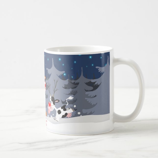 Reindeer in the snow mug (Right)