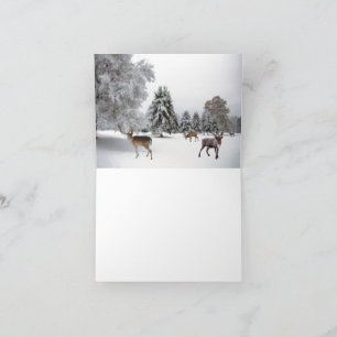 Reindeer in the Snow Note Card