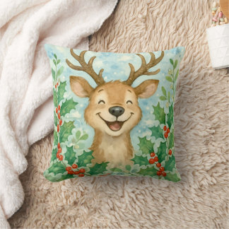 Reindeer in Winter Wonderland Cushion