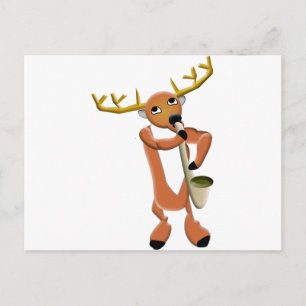 Reindeer Jazz Postcard