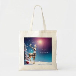 Reindeer Jewels Christmas Holiday Tote Bag