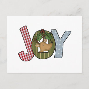Reindeer Joy Holiday Tshirts and gifts Postcard