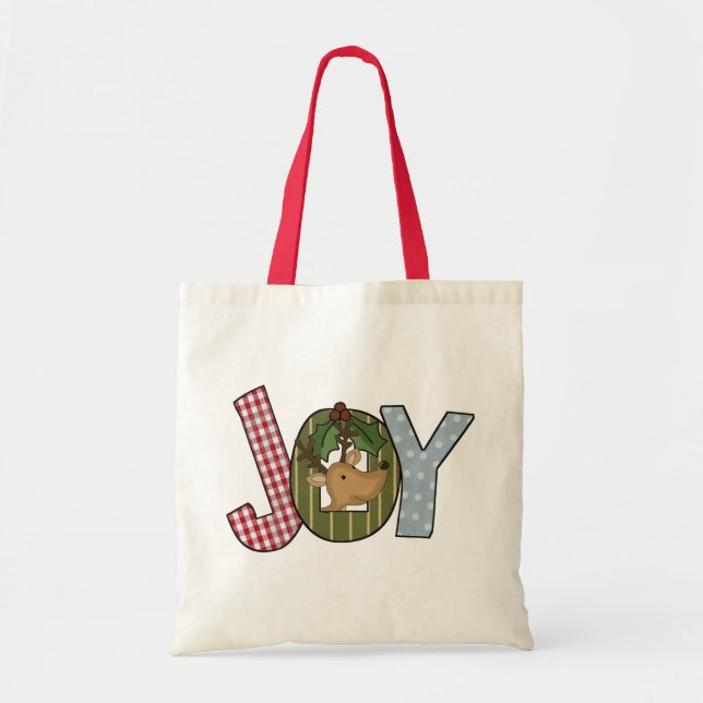 Reindeer Joy Holiday Tshirts and gifts Tote Bag (Front)