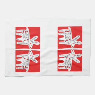 Reindeer Kiss Tea Towel