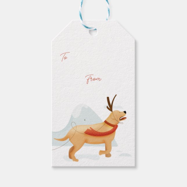 Reindeer Lab Gift Tags (Front)