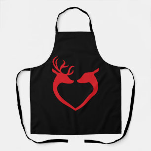 reindeer love Christmas Apron