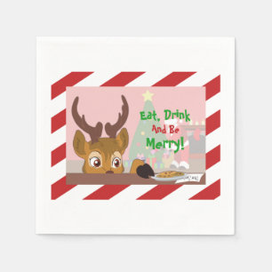 Reindeer Love Cookies Napkin