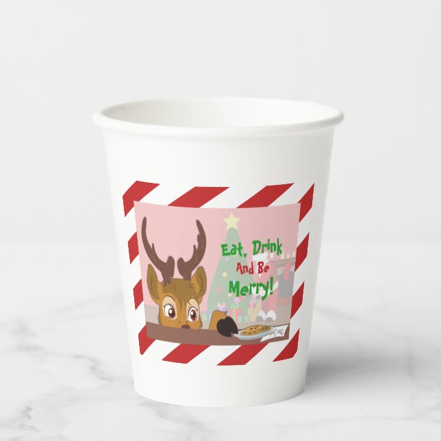 Reindeer Love Cookies Paper Cup (Front)
