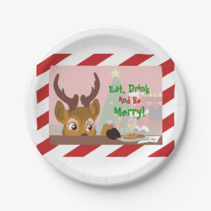 Reindeer Love Cookies Paper Plate