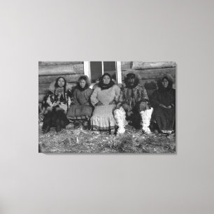 Reindeer Mary and Her Family in Alaska Canvas Print