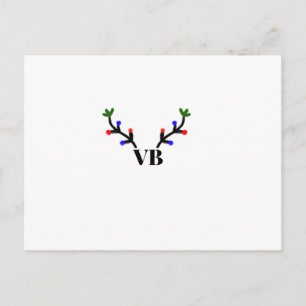 Reindeer merry Christmas add name text name title Holiday Postcard
