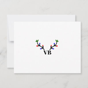 Reindeer merry Christmas add name text name title Invitation