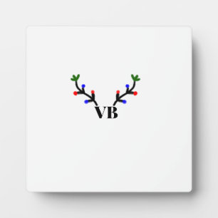 Reindeer merry Christmas add name text name title Plaque