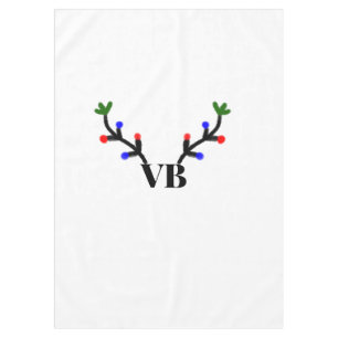 Reindeer merry Christmas add name text name title Tablecloth