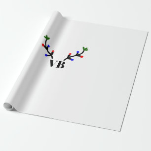 Reindeer merry Christmas add name text name title Wrapping Paper